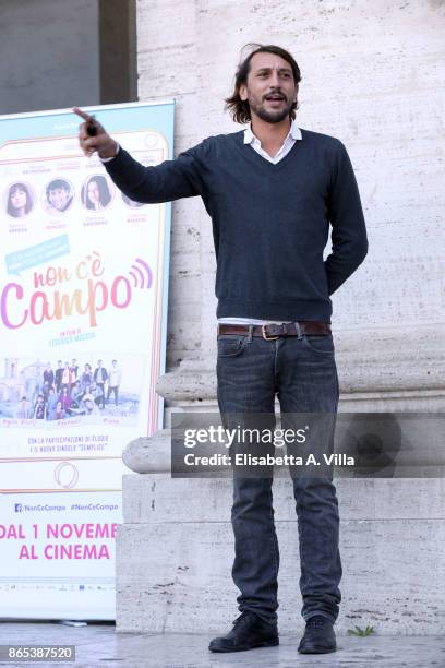 Corrado Fortuna attends 'Non C'e' Campo' photocall on October 23, 2017 in Rome, Italy.
