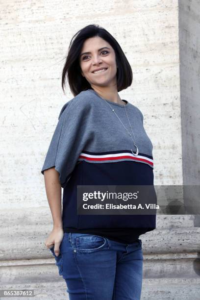 Claudia Potenza attends 'Non C'e' Campo' photocall on October 23, 2017 in Rome, Italy.