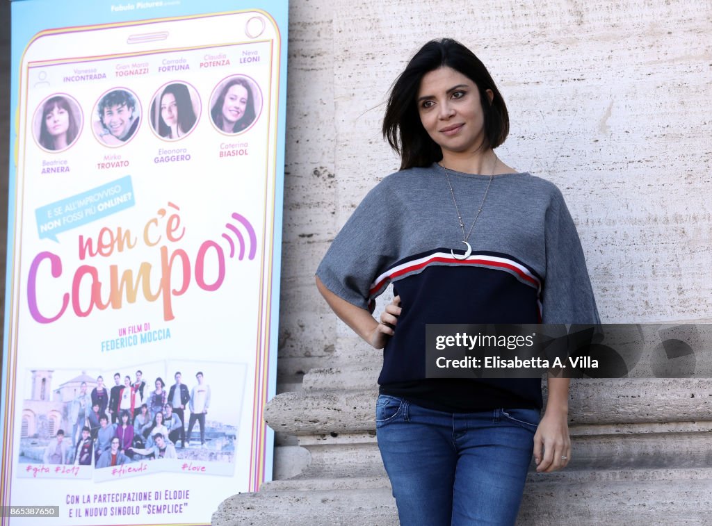 Claudia Potenza attends 'Non C'e' Campo' photocall on October 23