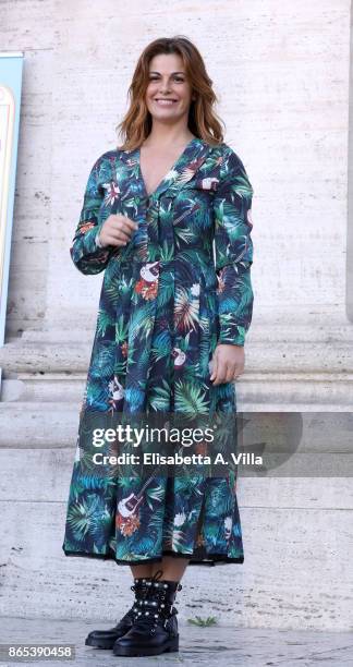 Vanessa Incontrada attends 'Non C'e' Campo' photocall on October 23, 2017 in Rome, Italy.