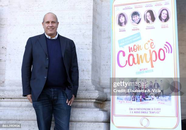 Director Federico Moccia attends 'Non C'e' Campo' photocall on October 23, 2017 in Rome, Italy.
