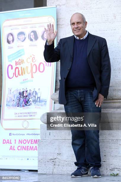 Director Federico Moccia attends 'Non C'e' Campo' photocall on October 23, 2017 in Rome, Italy.
