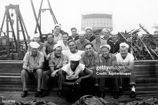 portrait of sailors - vintage sailor stock pictures, royalty-free photos & images