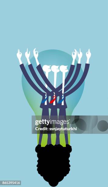technology, occupation, - height difference stock illustrations