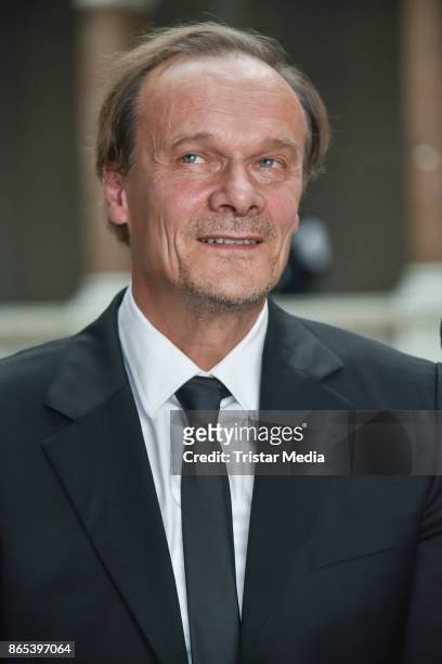 Edgar Selge during the photo call to Michel Houellebecqs novel 'Unterwerfung' on October 23, 2017 in Berlin, Germany.