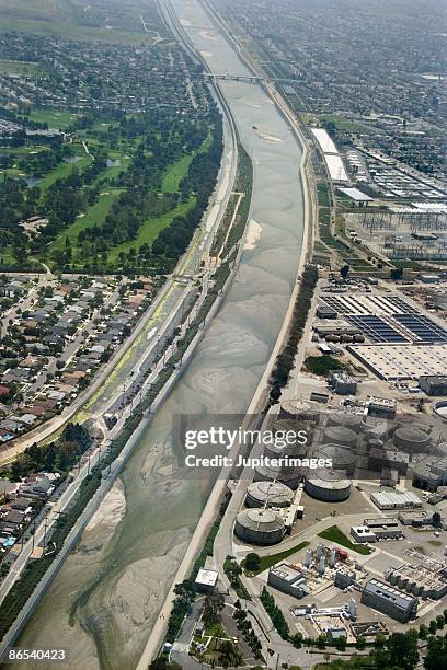 river through santa ana, california - santa ana stock pictures, royalty-free photos & images