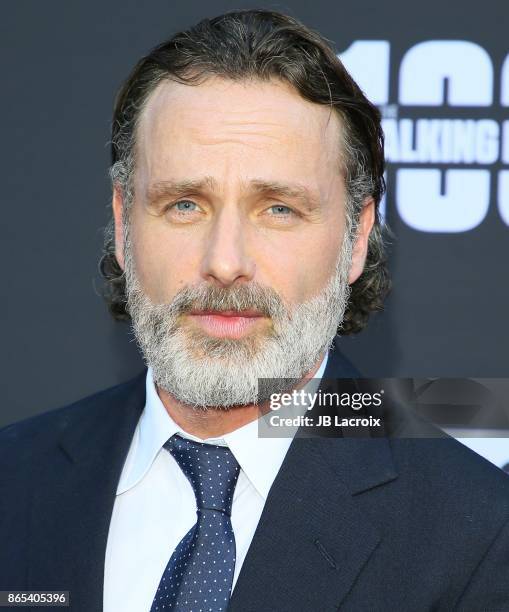 Andrew Lincoln attends the 100th episode celebration off 'The Walking Dead' at The Greek Theatre on October 22, 2017 in Los Angeles, California.