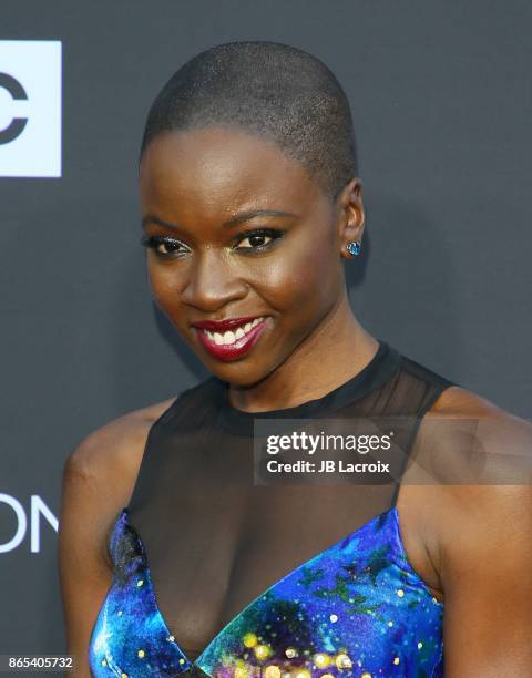 Danai Gurira attends the 100th episode celebration off 'The Walking Dead' at The Greek Theatre on October 22, 2017 in Los Angeles, California.