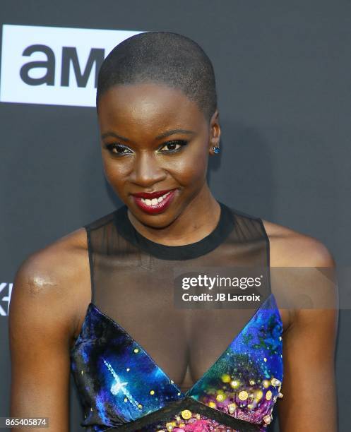 Danai Gurira attends the 100th episode celebration off 'The Walking Dead' at The Greek Theatre on October 22, 2017 in Los Angeles, California.