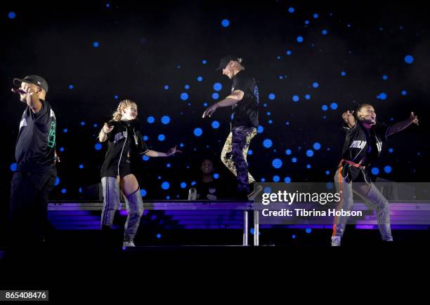 Walshy Fire, Jillionaire and Diplo of Major Lazer perform at the Lost Lake Music Festival on October 22, 2017 in Phoenix, Arizona.