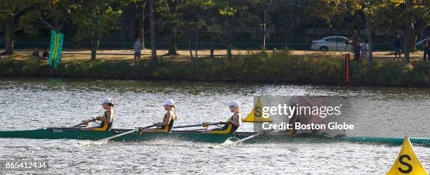 In the Collegiate Women's Fours, the University of Vermont starts the race during the 53rd Head of the Charles Regatta in Cambridge, MA on Oct. 22,...