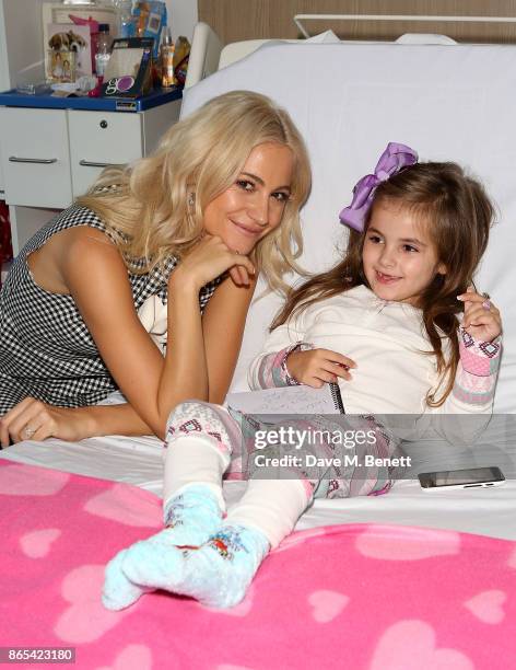 Pixie Lott shows her support for the Matalan #GetSpotted campaign by visiting the children of Alder Hey hospital at Alder Hey Children's Hospital on...