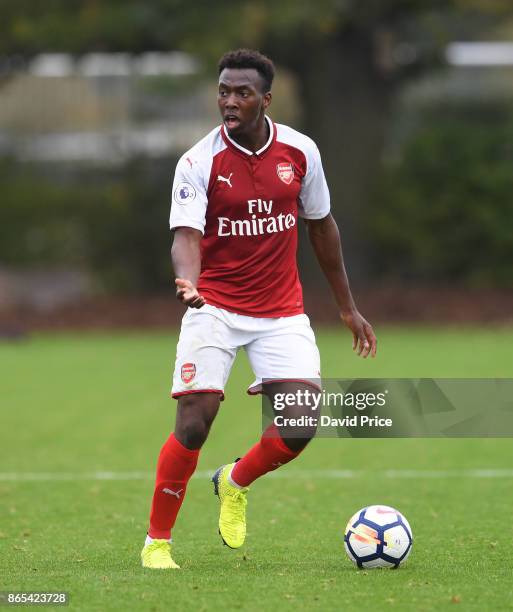 Tolaji Bola of Arsenal during the match between Tottehma Hotspur and Arsenal on October 23, 2017 in Enfield, England.