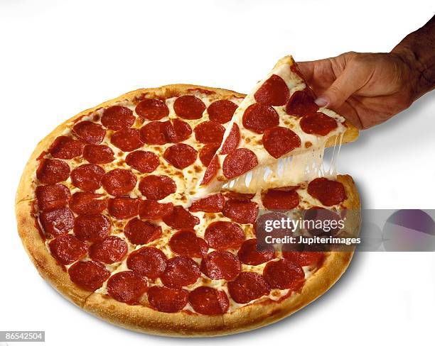 103 Pizza Slice Cheese Pull Stock Photos, High-Res Pictures, and Images