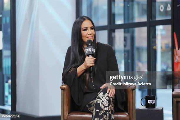 Percussionist, singer, author, and actress, Sheila E. Visits BUILD to discuss her new album "Iconic: Message 4 America" at Build Studio on October...