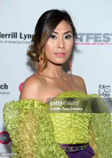 Rain Valdez attends the 13th Annual Outfest Legacy Awards at Vibiana on October 22, 2017 in Los Angeles, California.