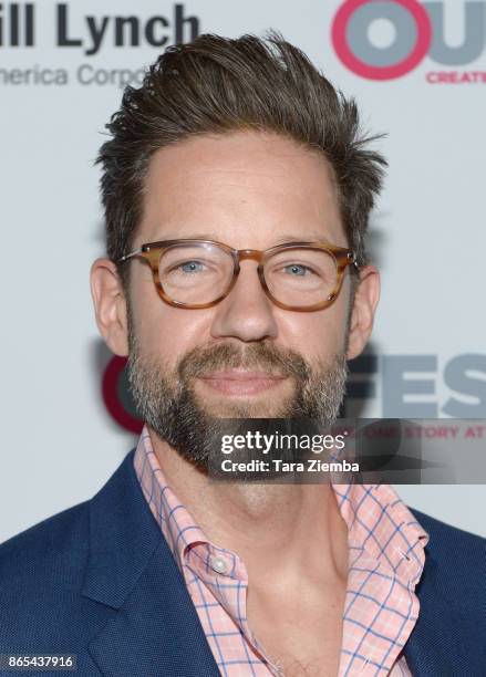 Todd Grinnell arrives for the 13th Annual Outfest Legacy Awards at Vibiana on October 22, 2017 in Los Angeles, California.