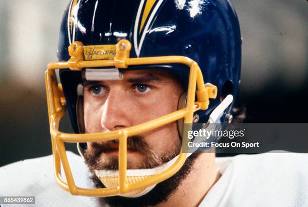 Dan Fouts of the San Diego Chargers looks on during an NFL football game circa 1980.