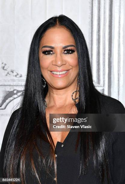 Musician Sheila E. Visits Build to discuss her new album "Iconic: Message 4 America" at Build Studio on October 23, 2017 in New York City.