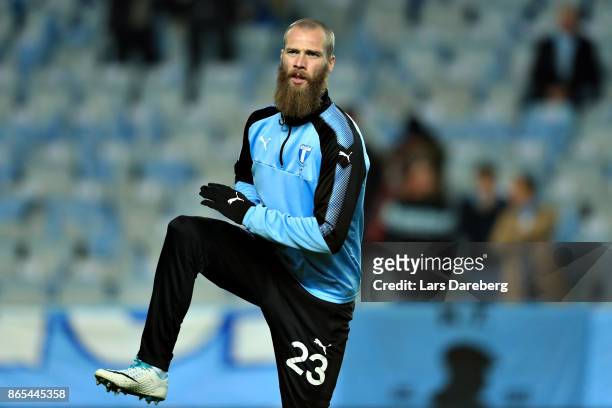 Jo Inge Berget of Malmo FF during the allsvenskan match between Malmo FF and AIK at Swedbank Stadion on October 23, 2017 in Malmo, Sweden.