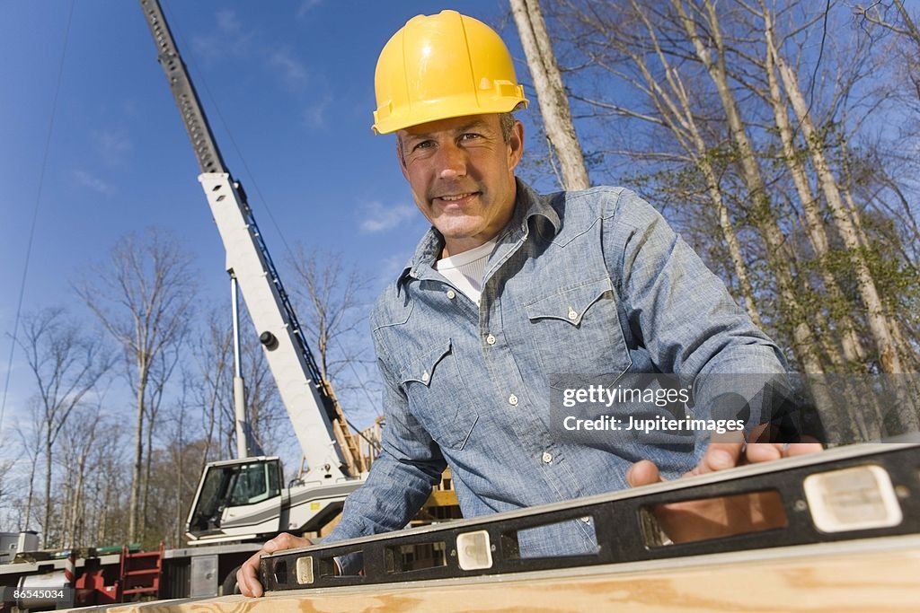 Man at construction site