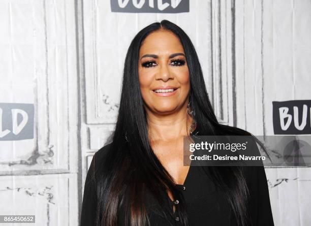 Singer Sheila E. Visits Build to discuss her new album 'Iconic: Message 4 America' at Build Studio on October 23, 2017 in New York City.