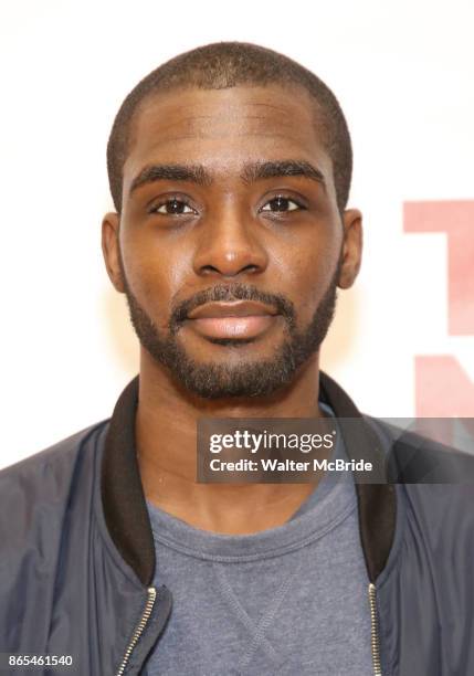 Moise Morancy attends the cast photo call for the New Group Production on 'Downtown Race Riot' on October 23, 2017 at The New 42nd Street Studios in...