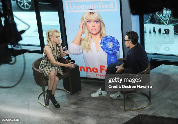 Actress Anna Faris visits Build to discuss her podcast 'Unqualified' at Build Studio on October 23, 2017 in New York City.