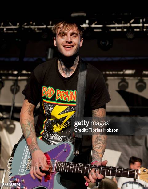 Johnny Stevens of Highly Suspect performs at the Lost Lake Music Festival on October 22, 2017 in Phoenix, Arizona.