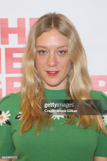 Chloe Sevigny poses at a photo call for her new play "Downtown Race Riot" at the New 42nd Street Rehearsal Studios on October 23, 2017 in New York...