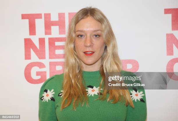 Chloe Sevigny poses at a photo call for her new play "Downtown Race Riot" at the New 42nd Street Rehearsal Studios on October 23, 2017 in New York...