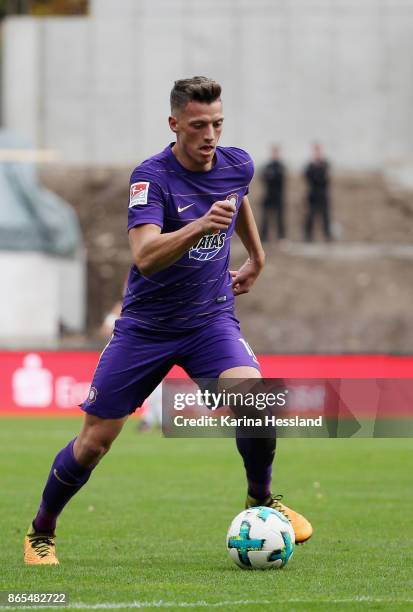 Nicolai Rapp of Aue during the Second Bundesliga match between FC Erzgebirge Aue and SSV Jahn Regensburg at Sparkassen-Erzgebirgsstadion on October...