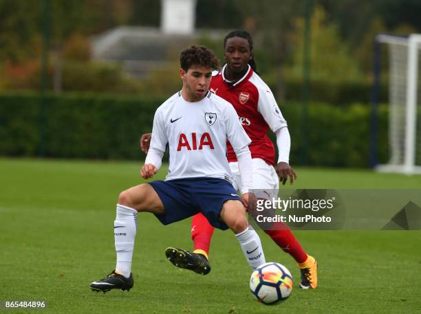 Samuel Shashoua of Tottenham Hotspur during Premier League 2 Div 1 match between Tottenham Hotspur Under 23s against Arsenal Under 23s at Tottenham...