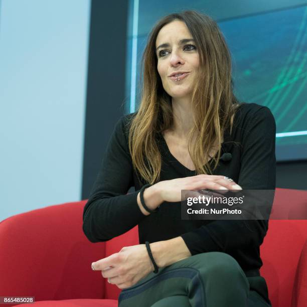 The singer Bebe during 'Diferentemente Iguales' presentation at Secretaria General Iberoamericana on October 23, 2017 in Madrid, Spain.