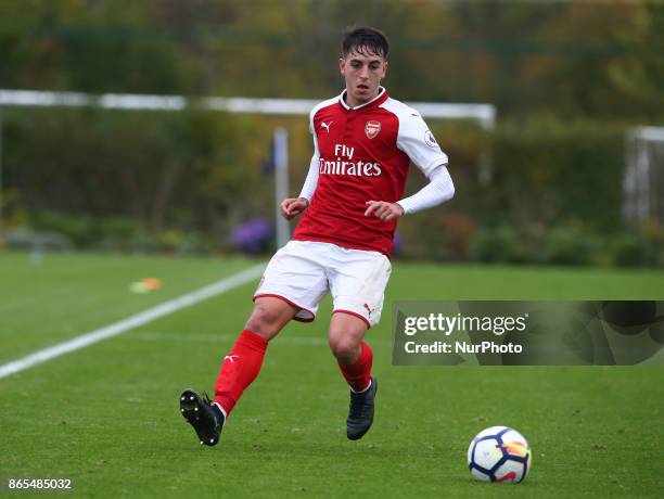 Julio Pleguezuelo of Arsenal during Premier League 2 Div 1 match between Tottenham Hotspur Under 23s against Arsenal Under 23s at Tottenham Hotspur...