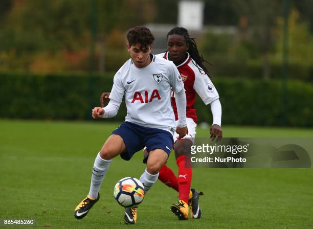 Samuel Shashoua of Tottenham Hotspur during Premier League 2 Div 1 match between Tottenham Hotspur Under 23s against Arsenal Under 23s at Tottenham...