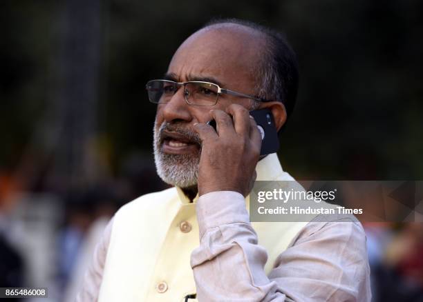 Union Minister For Tourism KJ Alphons during the Paryatan Parv - Grand Finale organized by M/O Tourism at Rajpath Lawns on October 23, 2017 in New...