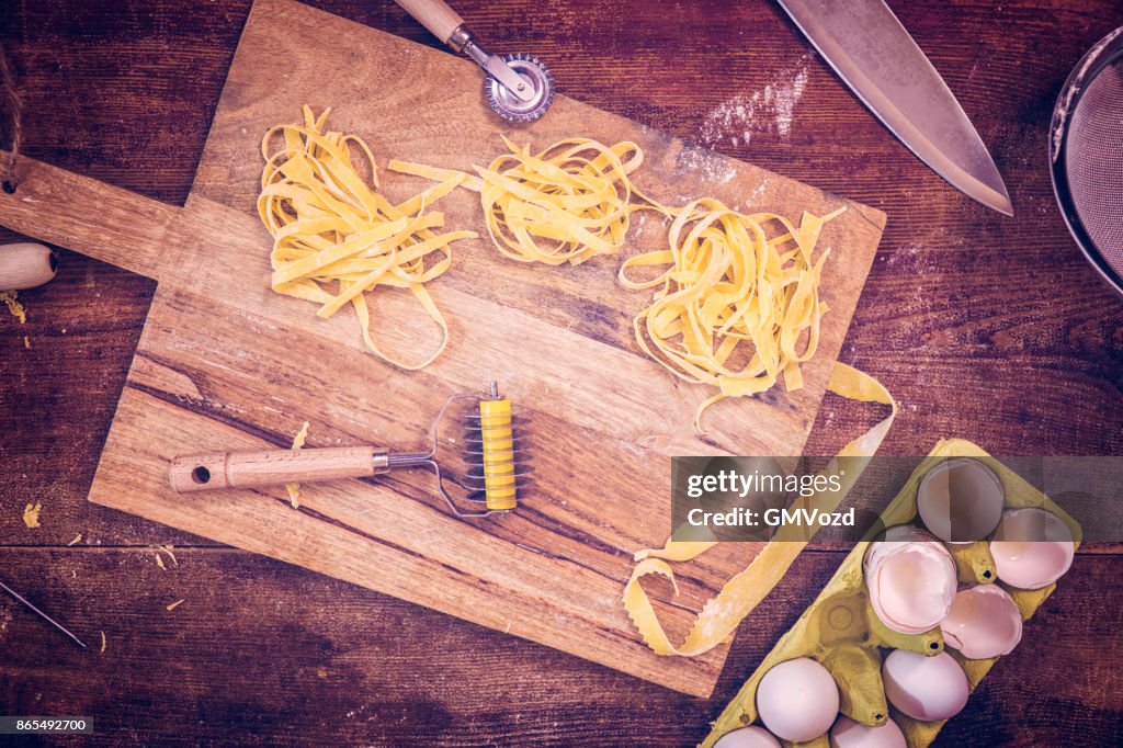 Preparing Homemade Tagliatelle Pasta High-Res Stock Photo - Getty Images