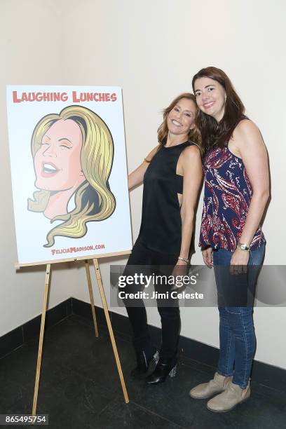 Felicia Madison and Carmen Lynch attend LAUGHERCISE at West Side Comedy Club on October 23, 2017 in New York City.