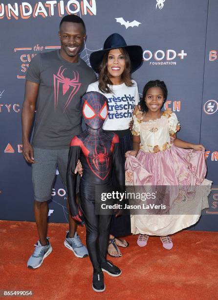 Sean Patrick Thomas and Aonika Laurent and children Luc and Lola attend the GOOD+ Foundation's 2nd annual Halloween Bash at Culver Studios on October...