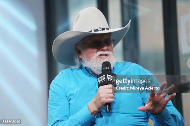 Musician Charlie Daniels visits BUILD to discuss his book "Never Look at the Empty Seats: A Memoir" at Build Studio on October 23, 2017 in New York...