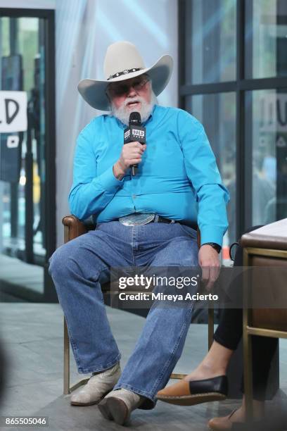 Musician Charlie Daniels visits BUILD to discuss his book "Never Look at the Empty Seats: A Memoir" at Build Studio on October 23, 2017 in New York...