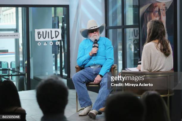 Musician Charlie Daniels visits BUILD to discuss his book "Never Look at the Empty Seats: A Memoir" at Build Studio on October 23, 2017 in New York...