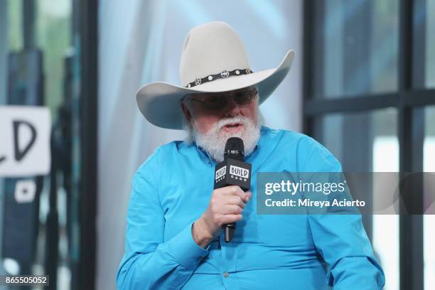 Musician Charlie Daniels visits BUILD to discuss his book "Never Look at the Empty Seats: A Memoir" at Build Studio on October 23, 2017 in New York...