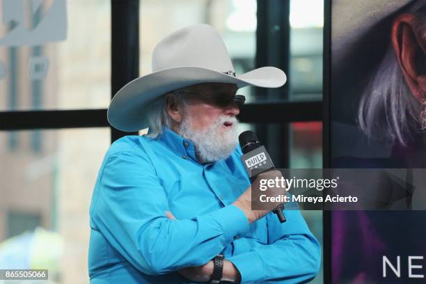 Musician Charlie Daniels visits BUILD to discuss his book "Never Look at the Empty Seats: A Memoir" at Build Studio on October 23, 2017 in New York...