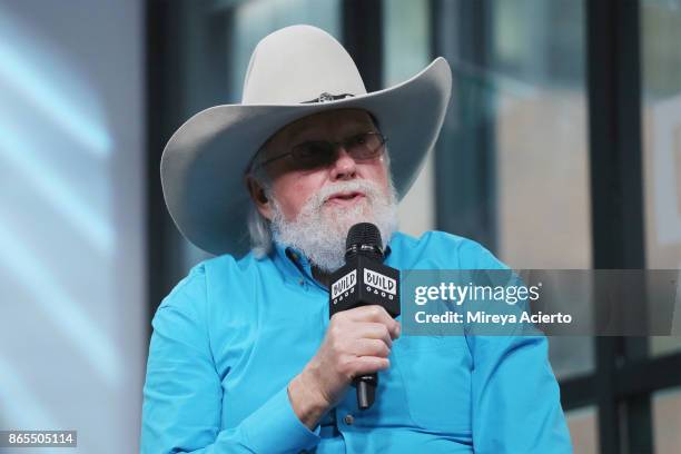 Musician Charlie Daniels visits BUILD to discuss his book "Never Look at the Empty Seats: A Memoir" at Build Studio on October 23, 2017 in New York...