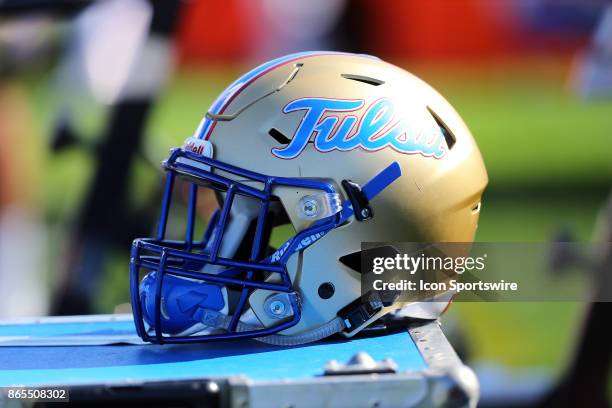 General view of a helmet during a college football game between Tulsa Golden Hurricane and UConn Huskies on October 21 at Rentschler Field in...