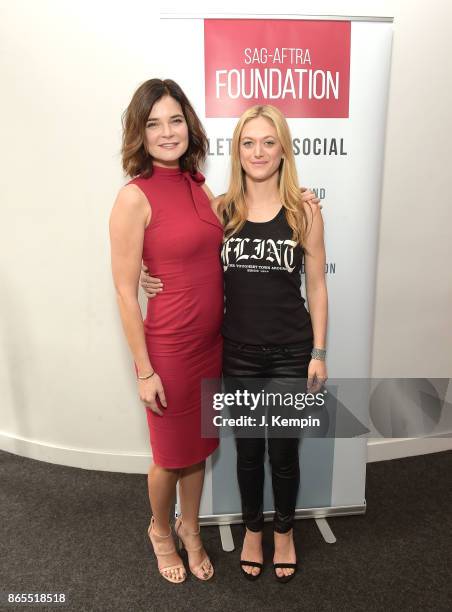 Actress's Betsy Brandt and Marin Ireland visit the SAG-AFTRA Foundation Robin Williams Center on October 23, 2017 in New York City.