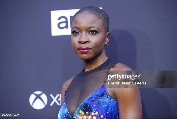 Actress Danai Gurira attends the 100th episode celebration off "The Walking Dead" at The Greek Theatre on October 22, 2017 in Los Angeles, California.