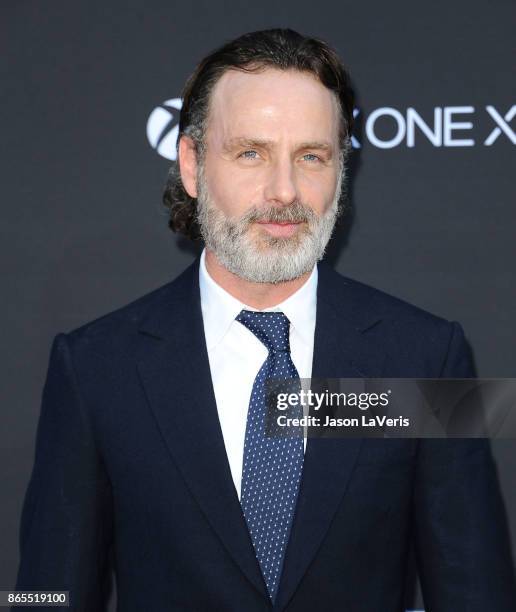 Actor Andrew Lincoln attends the 100th episode celebration off "The Walking Dead" at The Greek Theatre on October 22, 2017 in Los Angeles, California.